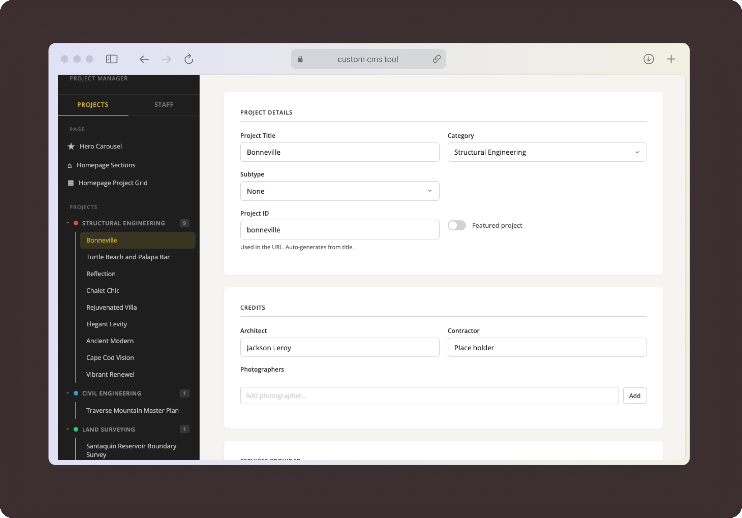 CMS for SMB Tool